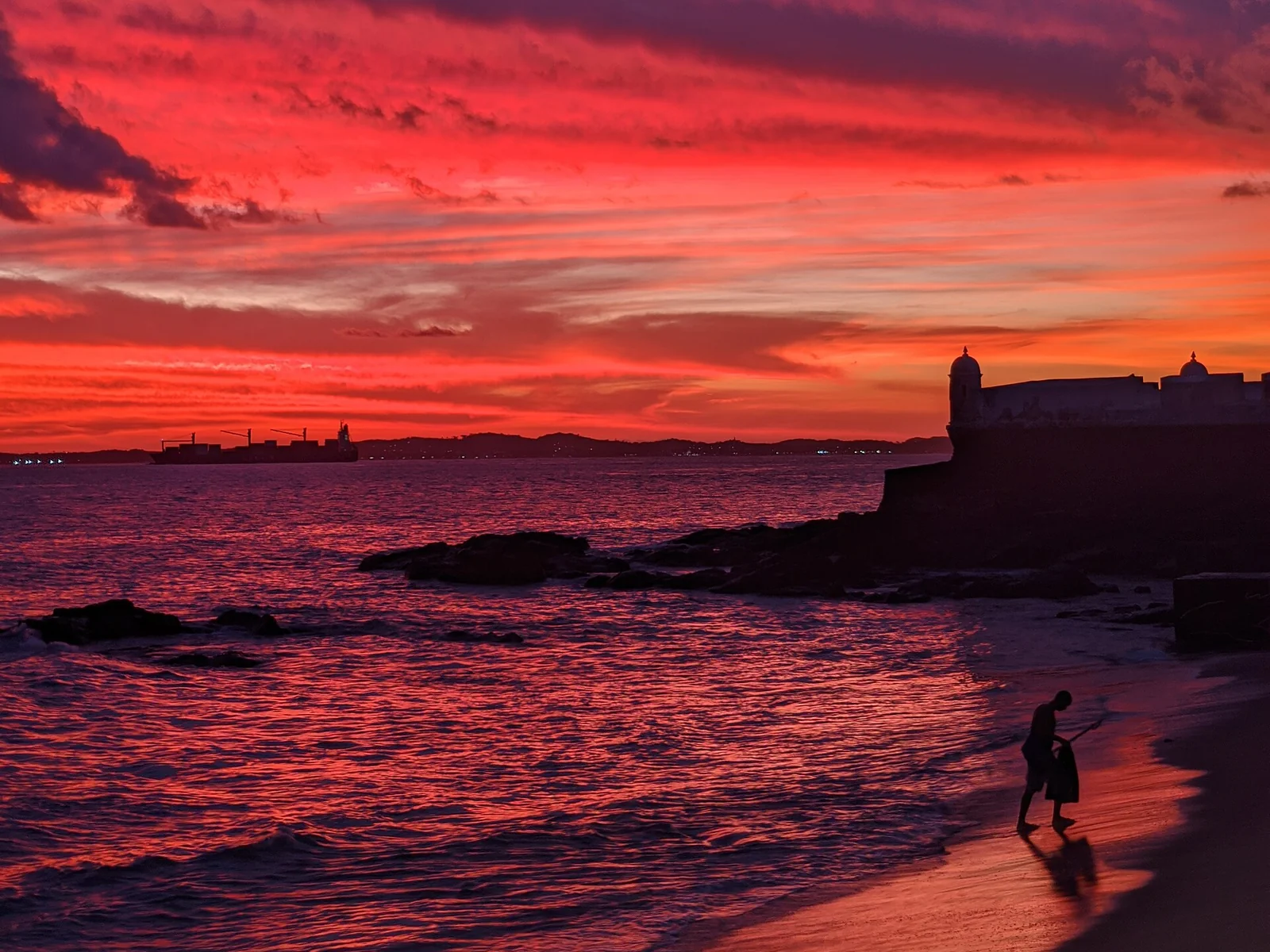 Pôr do sol no Porto da Barra, Salvador, Ba