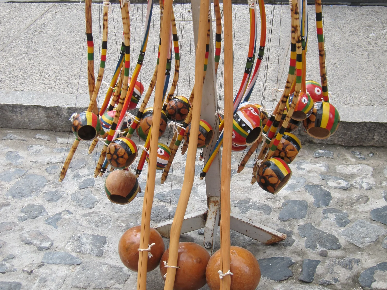Berimbau being sold on the street in Salvador, state of Bahia, Brazil